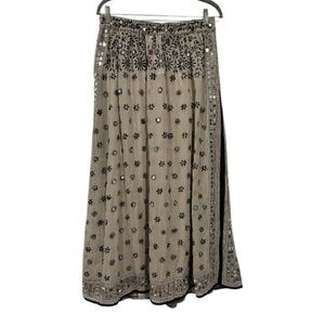 Soft Surroundings Whimsygoth Dark Fairy Mirrored Hippie Festival Maxi Skirt S
